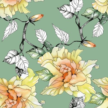 Pastel Florals -Mint Tissue...